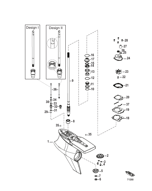 Gear Housing, Driveshaft, Sport Master (1.75 Gear Ratio)