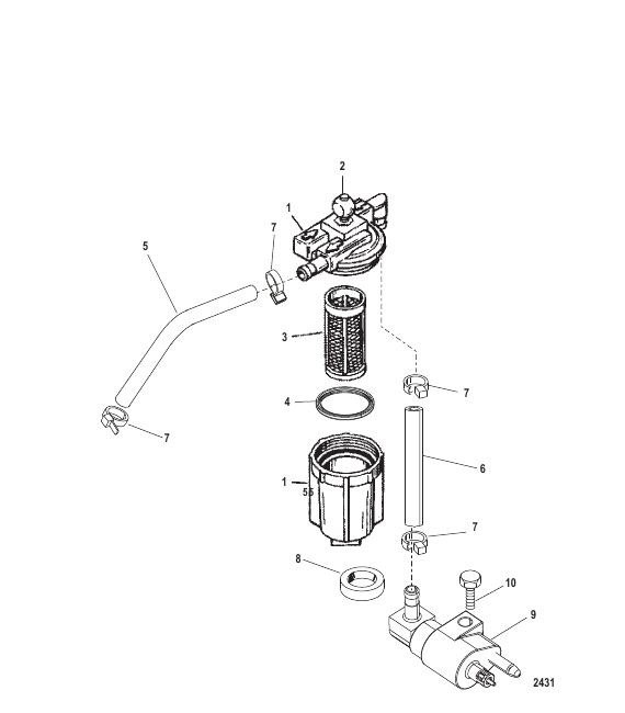 Fuel Filter Assembly (USA-1B153167/BEL-0P360020 and Below)