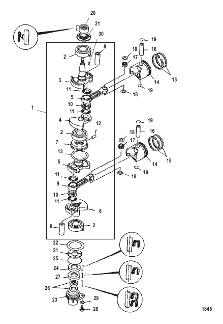 CRANKSHAFT AND PISTON