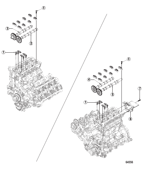 Cylinder Head Camshaft and Rockers