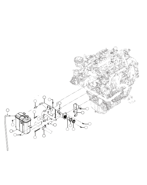 Cooling System Reservior Tank and Brackets