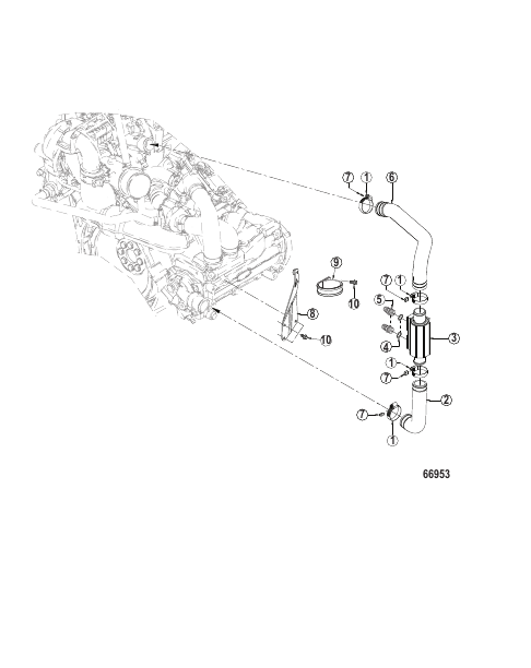 Cooling System Oil Cooler, Transmission