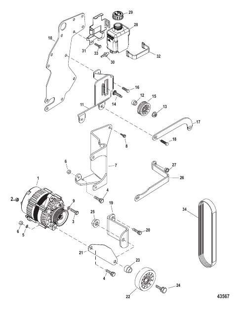 Alternator And Brackets