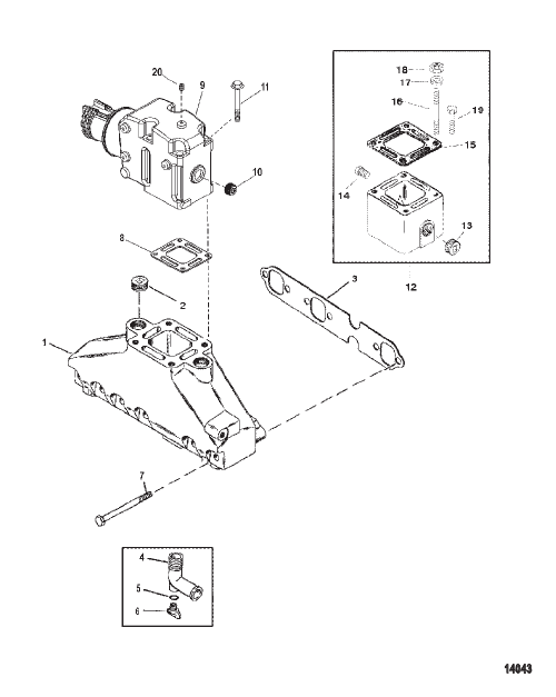 Exhaust Manifold And Exhaust Elbow (Two Piece)