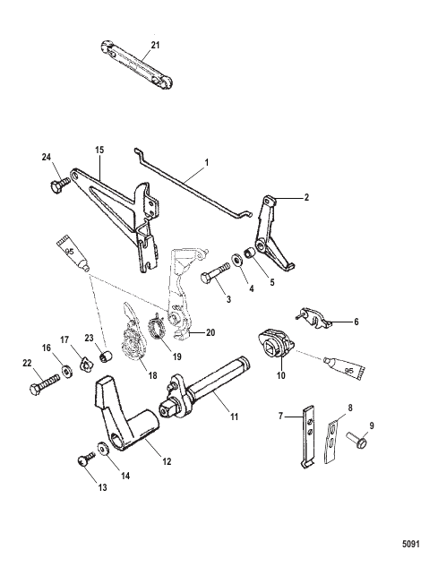 Throttle and Shift Linkage (Side Shift)